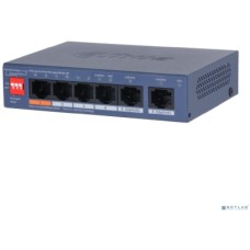 Коммутатор DAHUA DH-CS4006-4ET2GT-60 4-портовый гигабитный PoE коммутатор с функцией облачного управления, 4xRJ45 100Mb, 2xRJ45 1Gb uplink, суммарно 60Вт