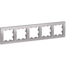 SCHNEIDER ELECTRIC Рамка ATN000305 (ATN000305) накладная 5шт горизонтальный монтаж термопласт серебристый