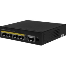 Коммутатор NETIS Коммутатор P110GH (L2) 8x100Мбит/с 2x1Гбит/с 8PoE+ 120W неуправляемый