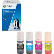 Чернила G&G Чернила GG-101BKCMY-45ml*4 101BKCMY голубой/пурпурный/желтый/черный набор 4x45мл для Epson EcoTank L4150/L4156/L4160/L4250/L4260/L4266/L6160/L6170/L6176/L6190/L6260/L6270/L6276/L6290