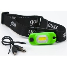 GAUSS Фонарь налобный GFL408 черный 3Вт лам.:светодиод. (GF408)