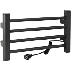 BRIMIX - Полотенцесушитель электрический, ЛЕСЕНКА, 500 х 300 х 85 мм, 4 перекладины, 52 W, из алюминия, цвет ГРАФИТ. 08120K
