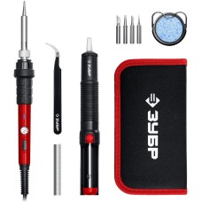 ЗУБР ПСМ-60, 11-в-1, 220 - 480°C, 60 Вт, мини-паяльная станция в сумке-чехле (55337)