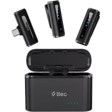 TTEC Беспроводная универсальная микрофонная система петличного типа GoMic Mini Plug&Play Universal Wireless Lavalier Microphone Kit. Цвет: черный