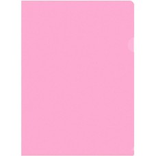 БЮРОКРАТ Папка-уголок Пастель -EPAST/PINK A4 пластик 0.18мм розовый