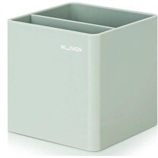 DELI Подставка NS011green Nusign 2отд. для письменных принадлежностей 84х84х86мм зеленый пластик
