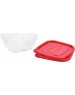 Посуда из пластика OURSSON CP1081S/RD наб. контейнеров квадрат. 2шт.х0,45л