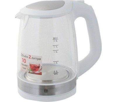 Чайник электрический BRAYER BR1040WH (2л. стекло)