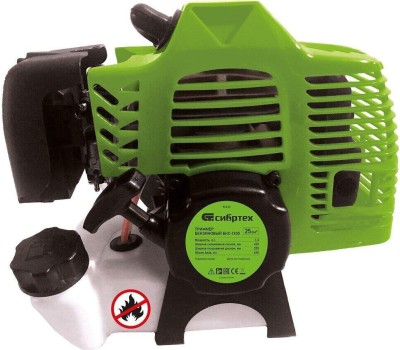 Триммер бензиновый СИБРТЕХ Триммер бензиновый БКС-1300 25см3, 1,3 л.с., неразъемная штанга, состоит из 2 частей 96240