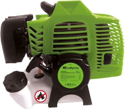 Триммер бензиновый СИБРТЕХ Триммер бензиновый БКС-1300 25см3, 1,3 л.с., неразъемная штанга, состоит из 2 частей 96240