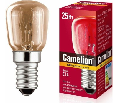 Лампа CAMELION (13649) 25/P/CL/E14 - для холодильников