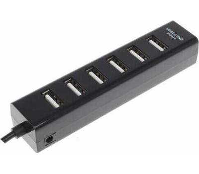 Контроллеры, адаптеры, переходники REXANT (18-4107) РАЗВЕТВИТЕЛЬ USB НА 7 ПОРТОВ, ЧЕРНЫЙ