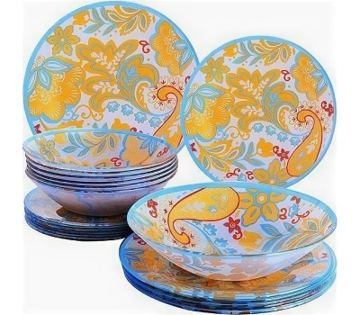 Набор стеклянной посуды LORAINE 30675 оранжевый,красный,голубой