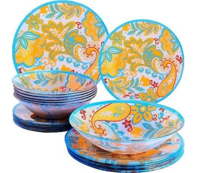 Набор стеклянной посуды LORAINE 30675 оранжевый,красный,голубой