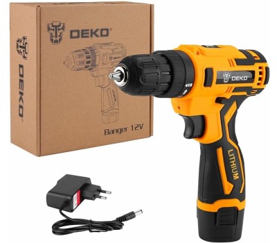 Дрель аккумуляторная DEKO Banger 12V SET 3 в кейсе, 2х2.0Ач, з/у 063-4130