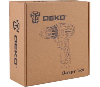 Дрель аккумуляторная DEKO Banger 12V SET 3 в кейсе, 2х2.0Ач, з/у 063-4130
