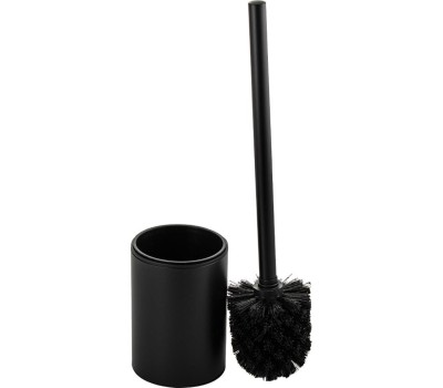 Аксессуары для ванной комнаты и туалета САНАКС 30701 Ерш для унитаза, напольный, круглый, без крышки, из нержавеющей стали, цвет ЧЕРНЫЙ