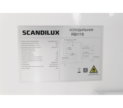 Встраиваемый холодильник SCANDILUX RBI118