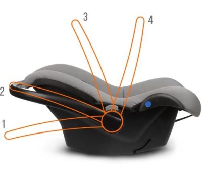 Детское автомобильное кресло ZLATEK KRES4039 Колибри Lux гр.0+, св.серый