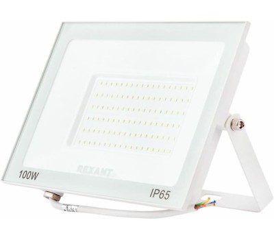 REXANT Прожектор светодиодный СДО 50Вт 4000Лм 6500K холодный свет, белый корпус