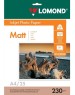 Фотобумага LOMOND Фотобумага A4, для струйной печати, 25л, 230г/м2, белый, покрытие матовое [0102050]