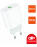 GOPOWER Зарядное устройство 1USB 18W QC3.0 00-00022767 WHITE