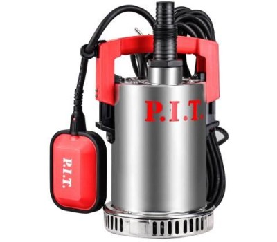 Дренажный насос P.I.T. Насос дренажный электрич. PSW600-C (750Вт, чистая вода, напор 9,5м, 158л/мин, нерж. сталь)