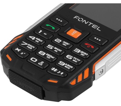 Телефон мобильный FONTEL RP280, черный-оранжевый