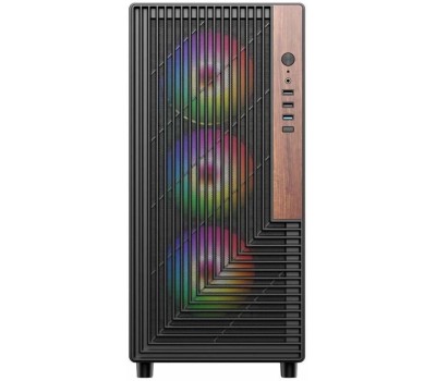 Корпус для ПК ACD Citadel 101 ATX, Black, USB3.0*1 + USB2.0*2 + HD AUDIO, 1*12cm H1 argb fan at rear, 3*12cm H1 argb fas at front, TG