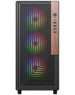 Корпус для ПК ACD Citadel 101 ATX, Black, USB3.0*1 + USB2.0*2 + HD AUDIO, 1*12cm H1 argb fan at rear, 3*12cm H1 argb fas at front, TG