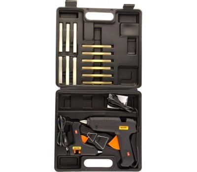 Клеевой пистолет SPARTA Набор клеевых пистолетов в кейсе, 7/11 мм, 20/100 Вт, 3/8 г/мин, выключатель 93038