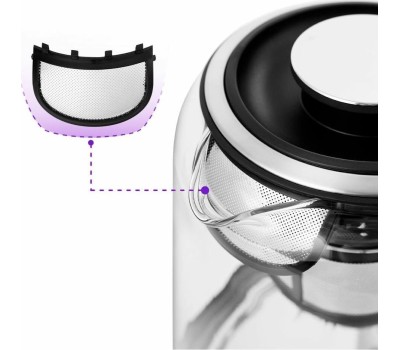 Чайник электрический KITFORT Чайник электрический КТ-6116, 1.7л, стекло/металл/пластик