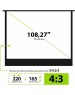 Экраны CACTUS Экран WallExpert CS-PSWE-220x165-WT, 220х165 см, 4:3, настенно-потолочный белый