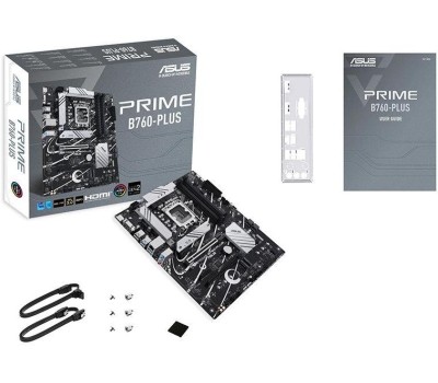 Материнская плата ASUS Материнская плата PRIME B760-PLUS LGA1700 ATX 4xDDR5 2xPCIEx16 2xPCIEx1 3xM.2 USB-C DP HDMI VGA 2.5GLAN