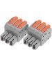 REXANT Клемма СМК 222-423R проходная разъемная 3 полюса серая 0,2-2,5/4мм² (блистер 5 шт/уп)