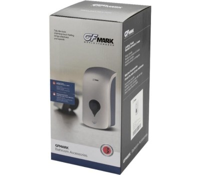 GFmark - Дозатор СЕНСОРНЫЙ, ПЕНА, пластик АБС, БЕЛЫЙ, большой, с глазком - капля, 1000 мл, 6394