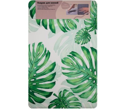 САНАКС - Коврик в ванную ПАМЯТЬ - эффект восстановления, одинарный, дизайнерский - папоротник 50 х 80 см 00439