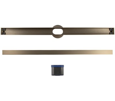 САНАКС - Трап 600х32 мм, нержавеющая сталь, линейный, вертикальный, щелевой, с сухим затвором, цвет матовое ЗОЛОТО. 40053G