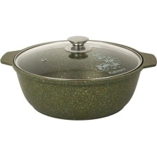 Кастрюля KUKMARA к31tsml а/пр литая 3,0л стекл/кр Trendy style malachite