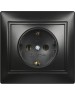 Розетка SMARTBUY (SBE-01b-16-S1-Z-c) Венера, 1-местная, черный