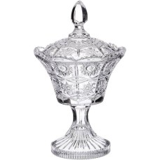 Конфетница LEFARD 695-022 MUZA CRYSTAL на ножке 12*12*20см
