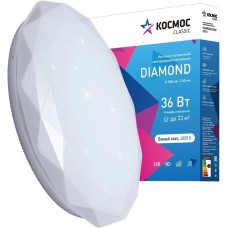 Светодиодный настенно-потолочный светильник КОСМОС KCDiam36W_4000 Classic DIAMOND 36Вт/230В/4000K/2340Лм 368х65 мм