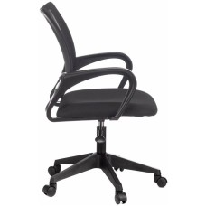 Кресло компьютерное БЮРОКРАТ Кресло CH 696, на колесиках, сетка/ткань, черный [ch 696 black]