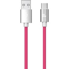 Кабель AKSBERRY (6900327610019) X165 Liquid silicone USB A -Type-C, розовый