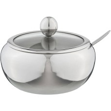 Сахарница AGNESS САХАРНИЦА С ЛОЖКОЙ 560 МЛ ДИАМЕТР=11 СМ ВЫСОТА=10 СМ (КОР=36ШТ.) 912-020