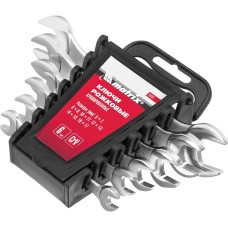 MATRIX Набор ключей рожковых, 6-17 мм, 6 шт, CrV, хромированные 15231