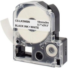 Картридж CACTUS Картридж CS-LK5WBN, LK-5WBN, 18мм, черный шрифт, белый фон, 9м ( CS-LK5WBN