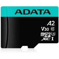 ADATA Карта памяти AUSDX64GUI3V30SA2-RA1 AUSDX64GUI3V30SA2-RA1 UHS-I U3 Class 10/V30S/A2, Adapter, 100/80 MB/s, RTL (771328)