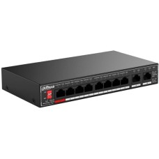 Коммутатор DAHUA Коммутатор 10-port Gigabit RJ45 8-port PoE Switch, 96W, Metal case