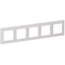 LEGRAND Рамка (754005) накладная 5шт горизонтальный монтаж пластик белый